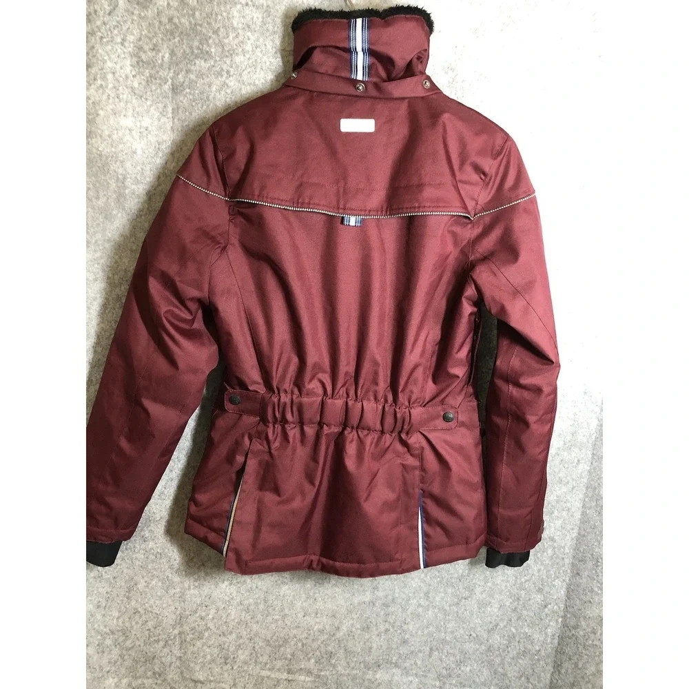 Riding Sport Equestrian Wear Jacket XS Maroon Crown Fur Lined Coat System 5000